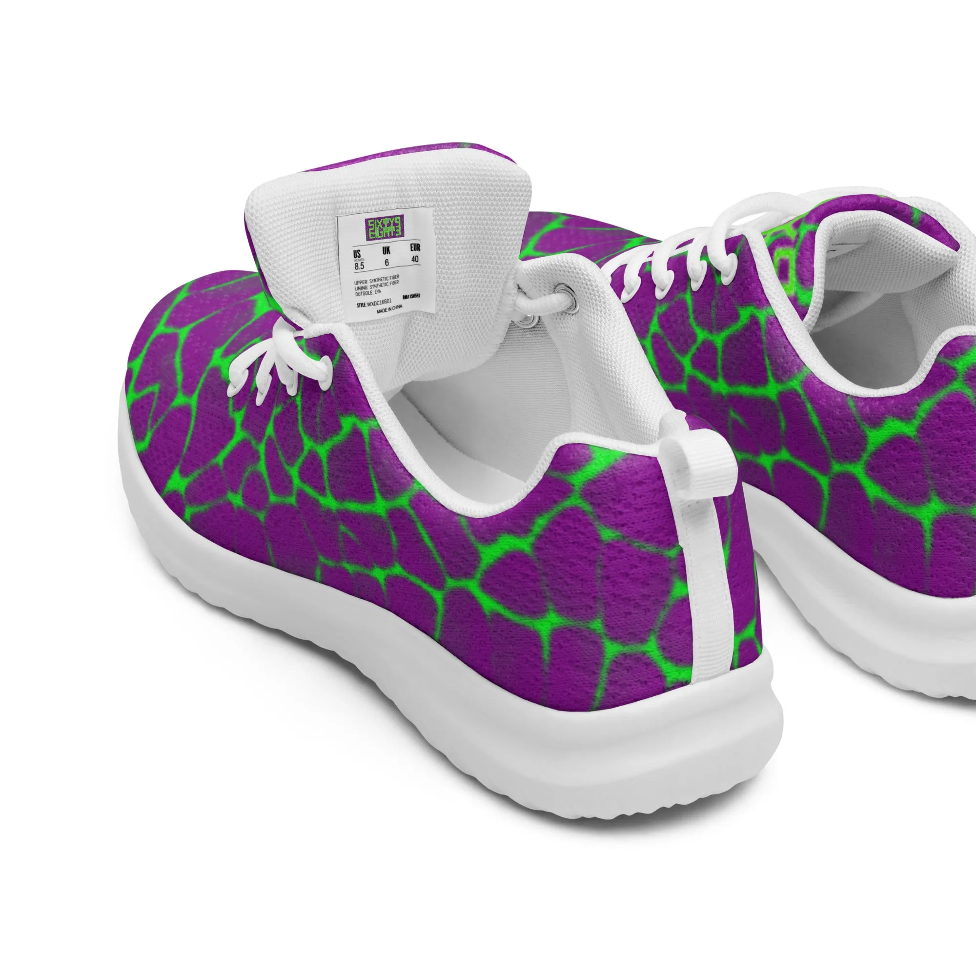 Sixty Eight 93 Lime Green & White Boa Purple Lime Women’s Athletic Shoes