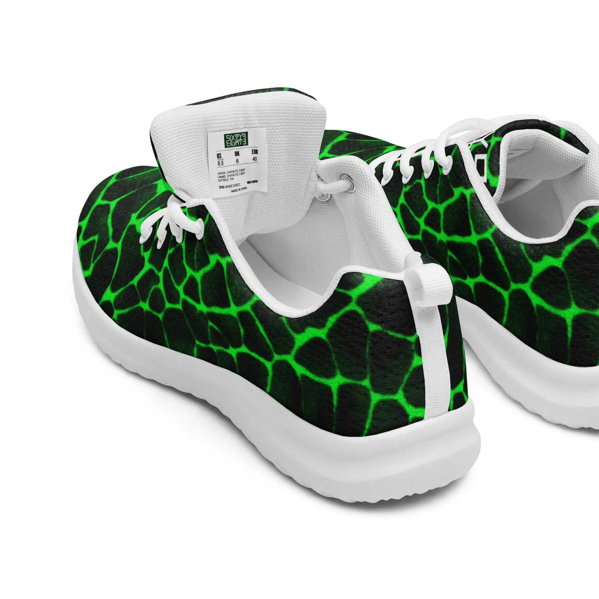 Sixty Eight 93 Logo White Boa Lime Green Men’s Athletic Shoes