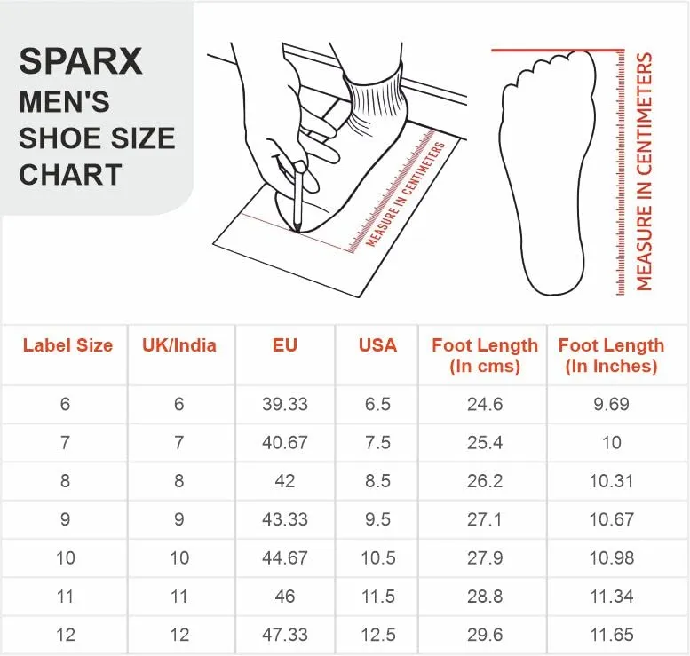 Sparx Mens  BlackRed Walking Shoe