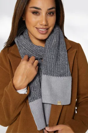 Stella and Gemma Chenille Scarf Grey