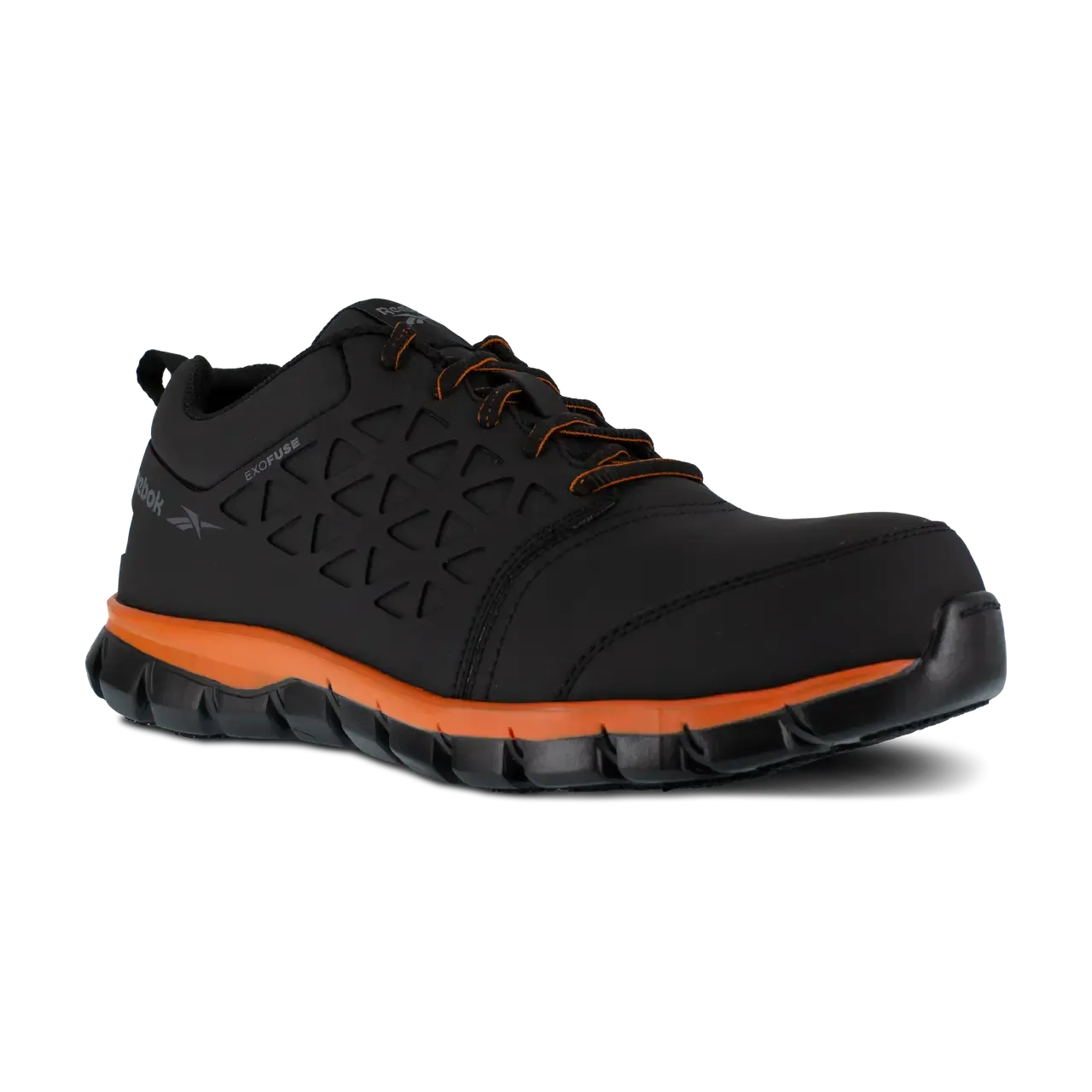 Sublite Cushion Composite-Toe Athletic Work Shoe Black/Orange