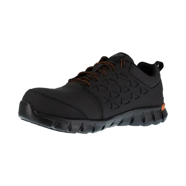 Sublite Cushion Composite-Toe Athletic Work Shoe Black/Orange