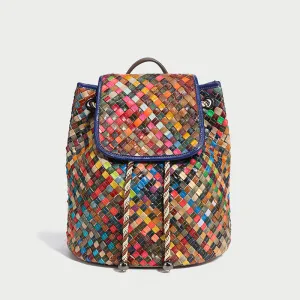 Sunset Everyday Woven Leather Backpack