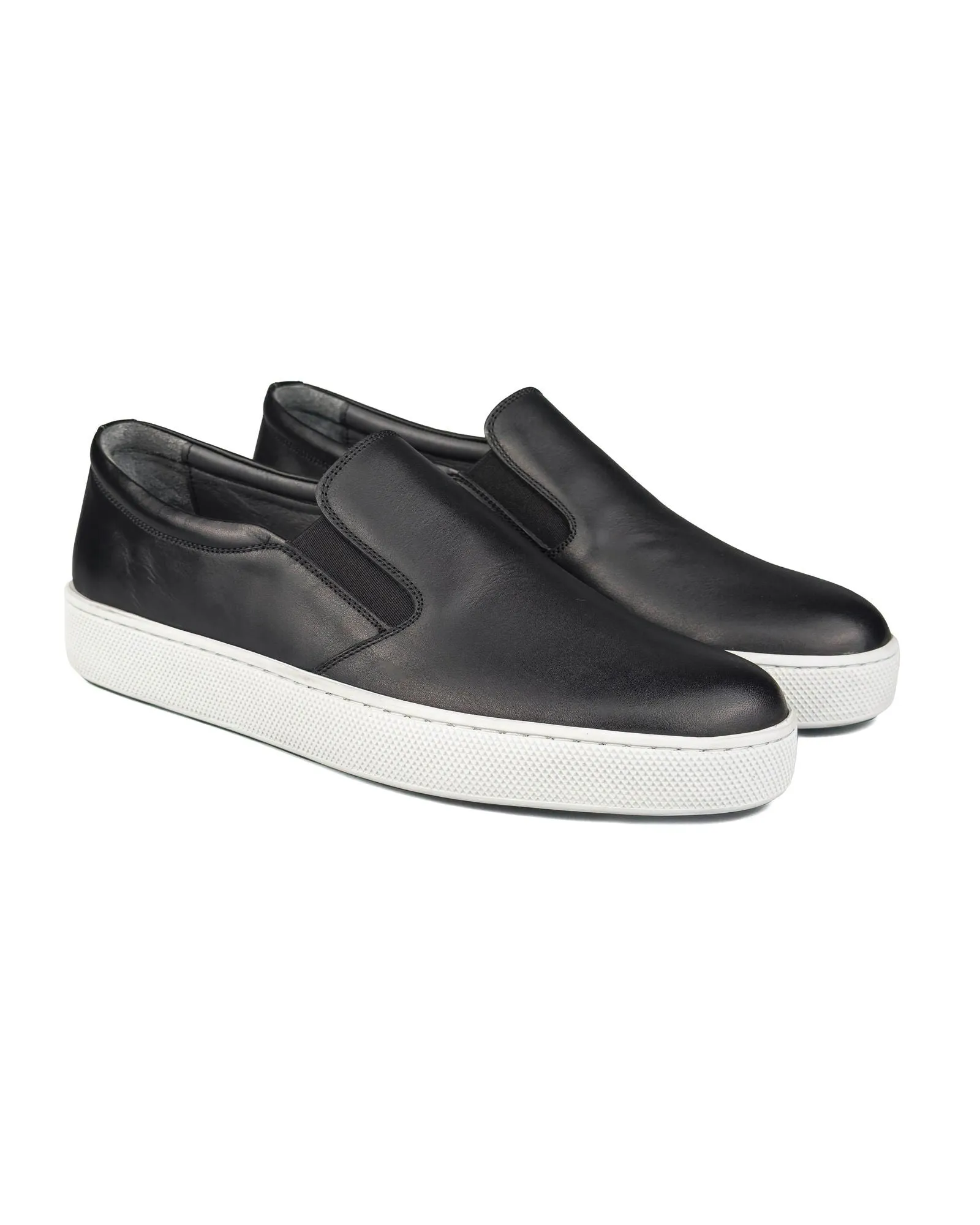 T-Voge Black Genuine Leather Men's Sports (Sneaker) Shoes