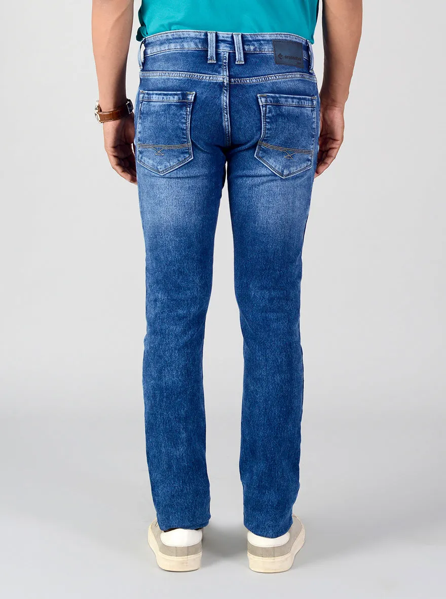 Tapestry Blue Washed Slim Fit Jeans | Greenfibre