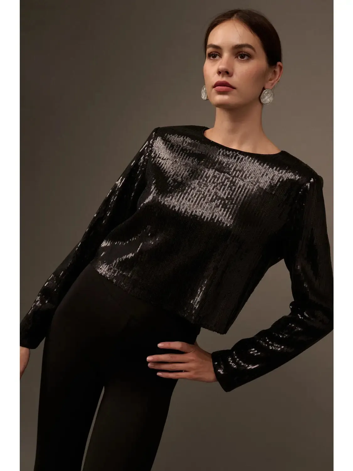 The Selina Liquid Sequin Top