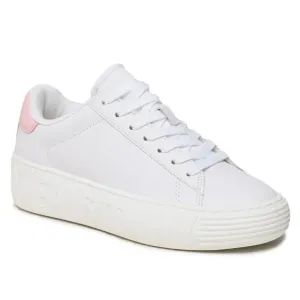 Tommy Hilfiger Jeans New Cupsole Leather Sneaker Women - WHT