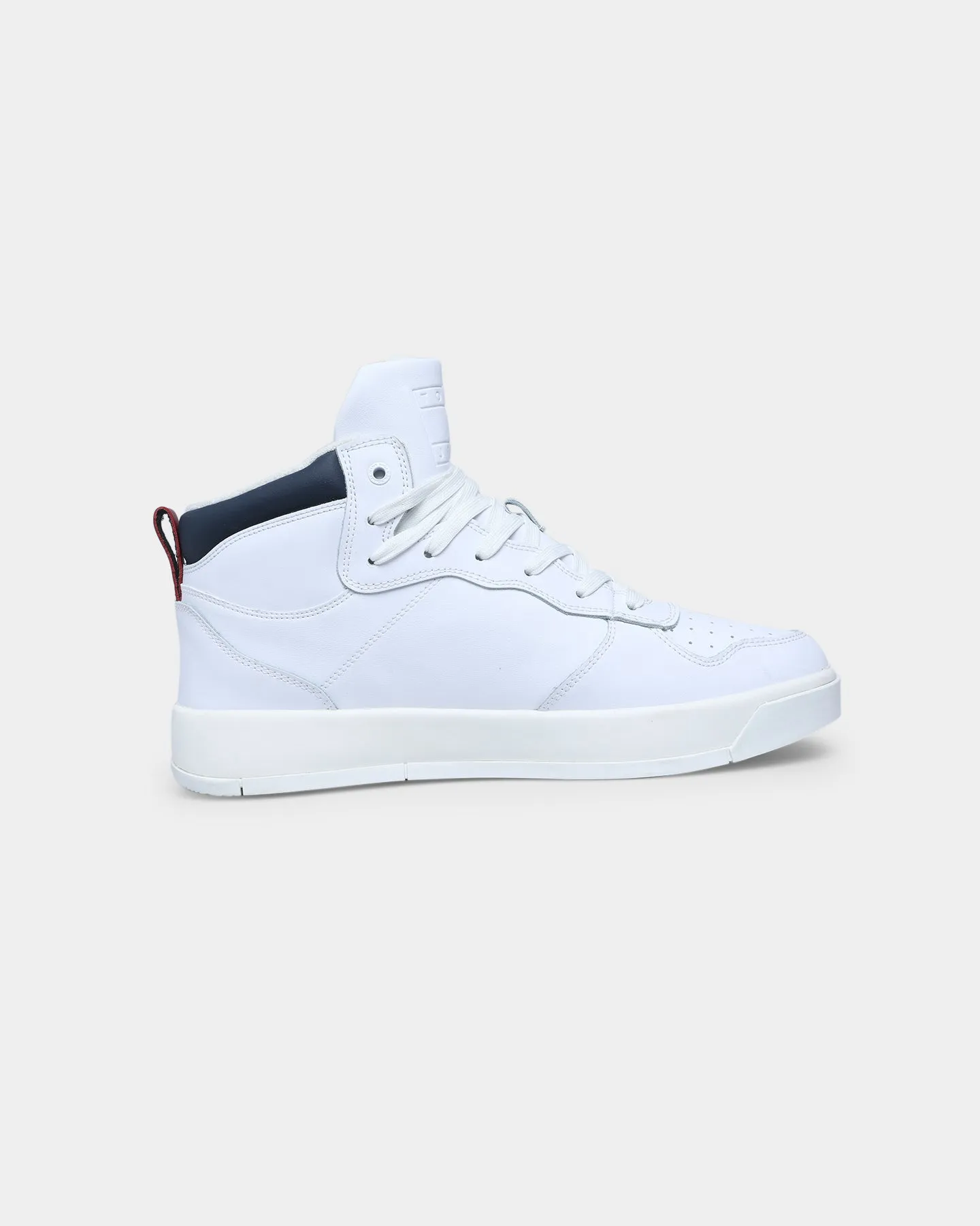 Tommy Jeans TJ Basket Mid Leather Trainers White