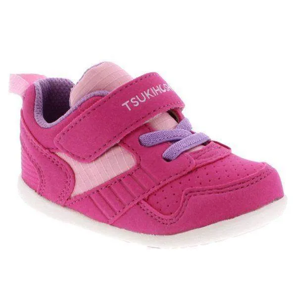 Tsukihoshi Baby Racer Fuchsia Pink Running Shoes (Machine Washable)