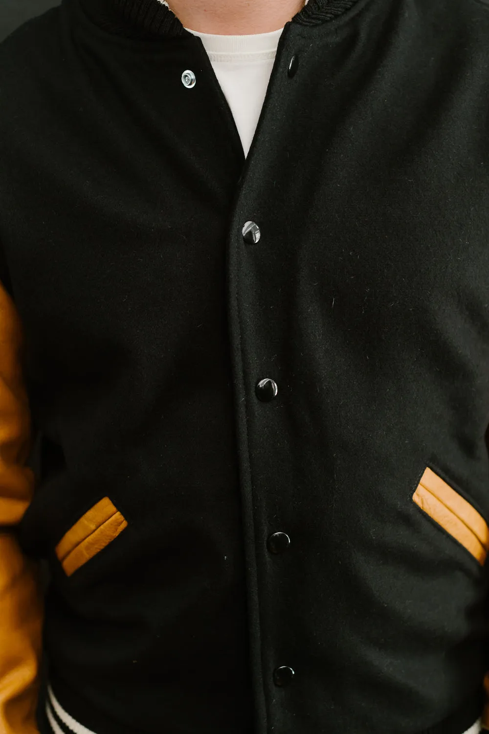 Varsity Jacket - Black, Rust