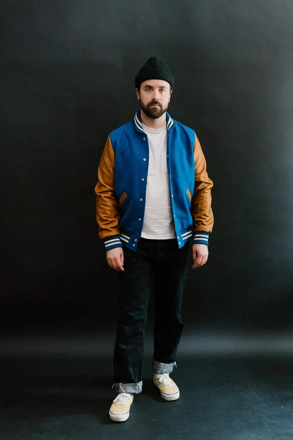 Varsity Jacket - Royal, Rust