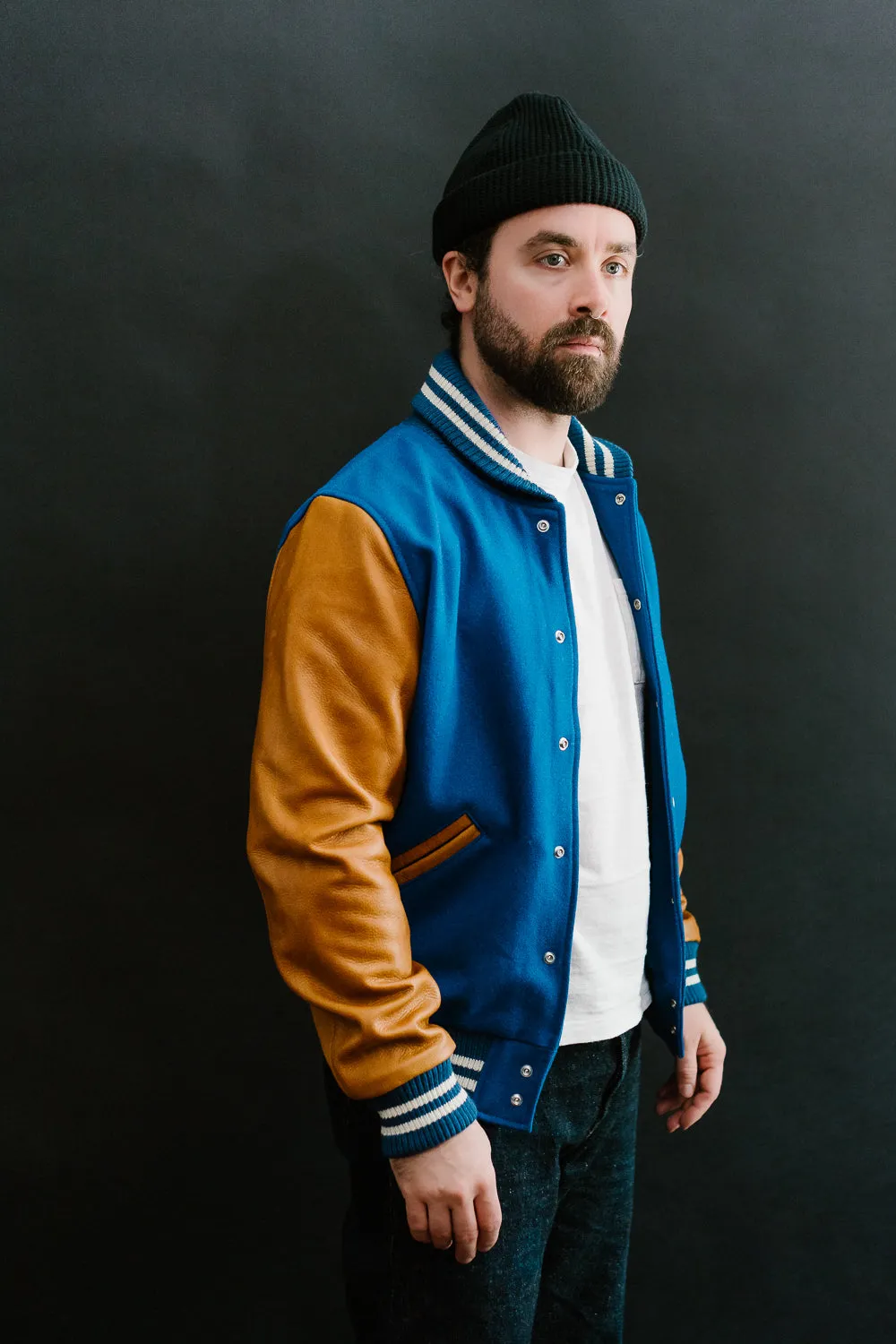 Varsity Jacket - Royal, Rust