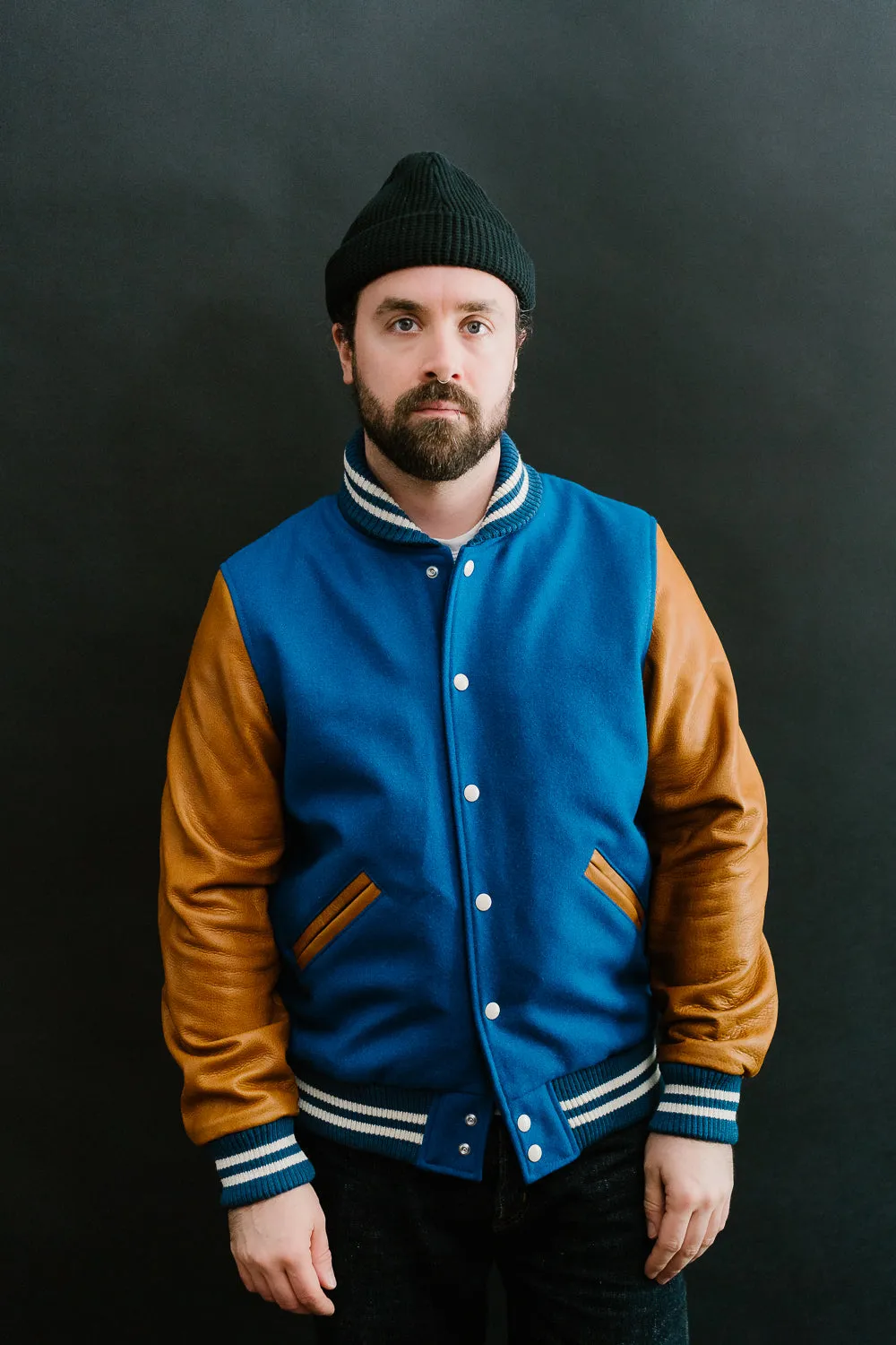 Varsity Jacket - Royal, Rust