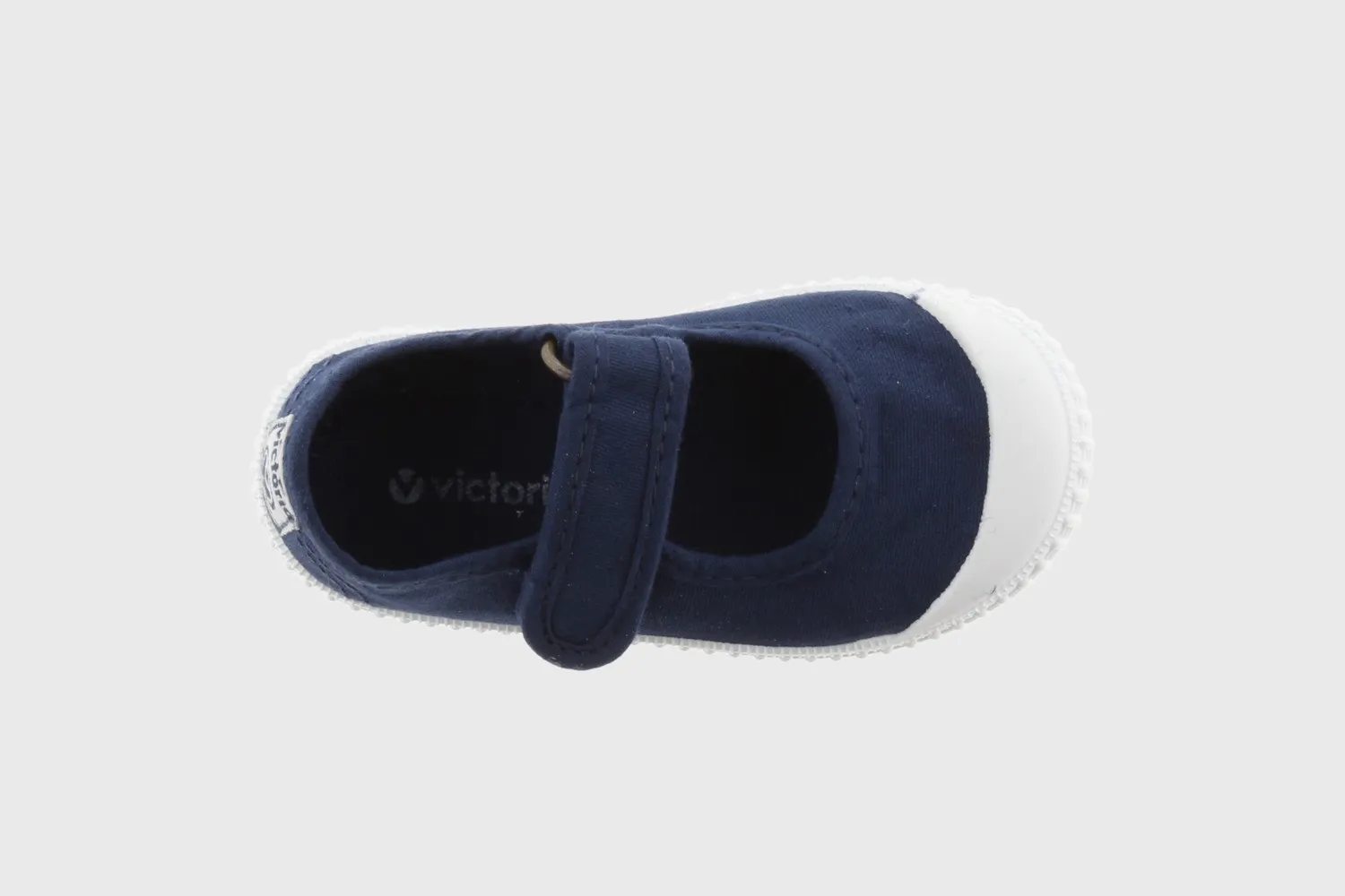 Victoria Kids 1915 Canvas Strap Mary-Jane With Toecap- Marino / Navy Blue - Select Size