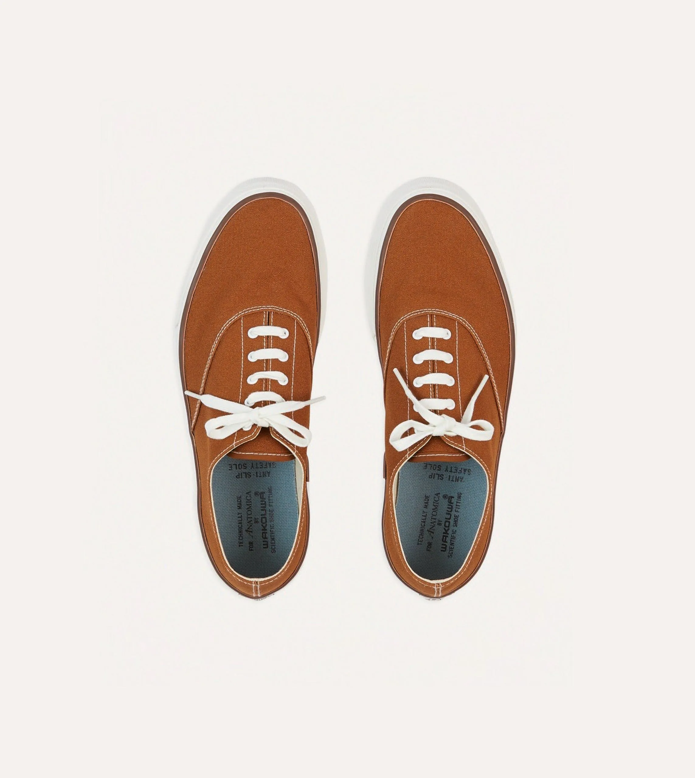 Wakouwa by Anatomica Brown Cotton Canvas Oxford Trainers