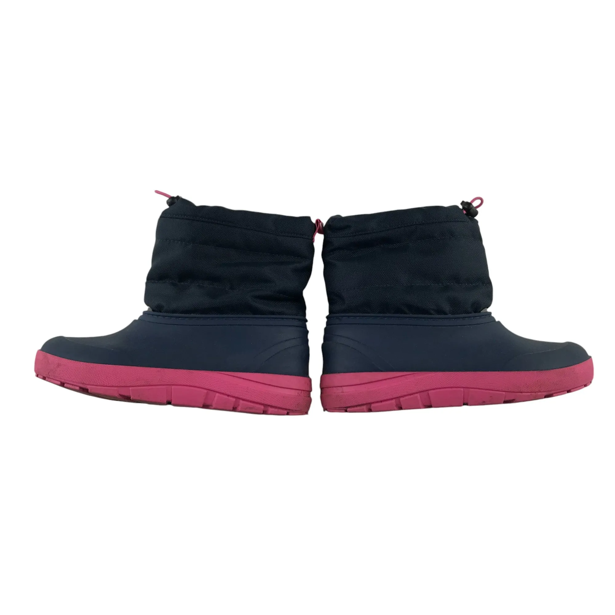 Winter boots shoe size UK 13 junior navy and pink waterproof