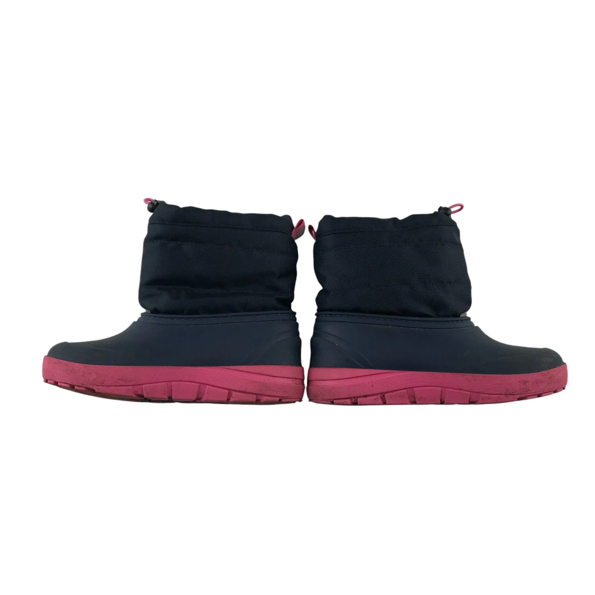 Winter boots shoe size UK 13 junior navy and pink waterproof