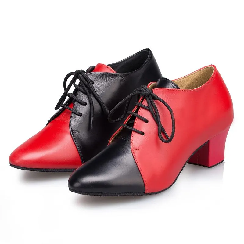 Women's Real Leather 4.5cm Heels Teaching & Practice Shoes Ballroom Dance Shoes