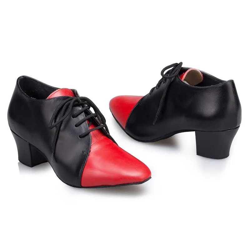 Women's Real Leather 4.5cm Heels Teaching & Practice Shoes Ballroom Dance Shoes