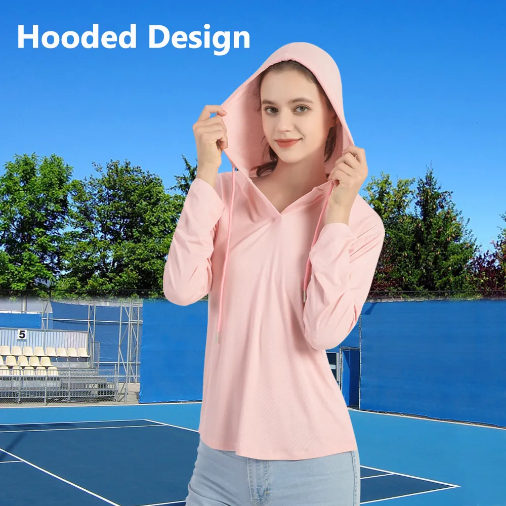 Women's V-Neck Hooded Casual Sweatshirt