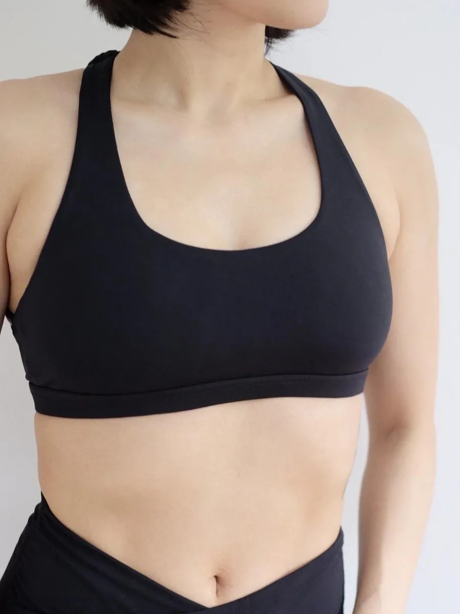 Zone In *Lite Sports Bra in Black (only XS left)